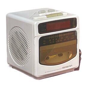Vintage Soundesign Cassette Radio Alarm Clock | AM/FM | Retro 80s Cube Design